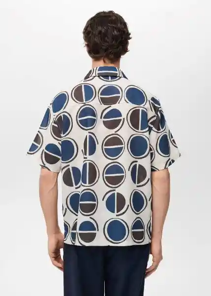 Camisa Begur Blanco Talla M Hombre Mango