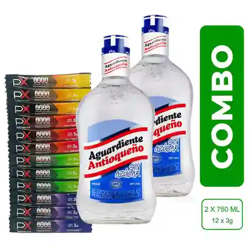 Combo Combo PX Electrolyte + Antioqueño Sin Azúcar Azul 2 Und