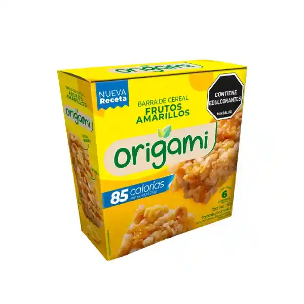 Origami Barra de Cereal Frutos Amarillo
