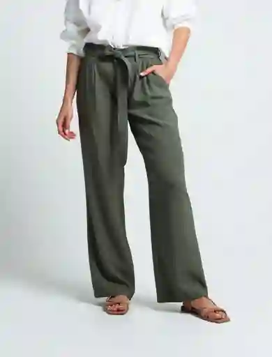 Pantalón Siena Verde Militar Oscuro 14 730E503 Naf Naf