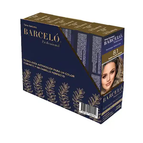 Barceló Kit Tinte Rubio Claro Cenizo 8.1