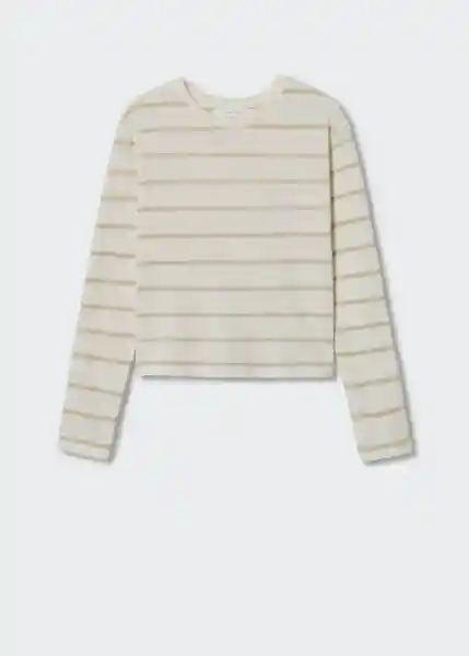 Camiseta Stripes Beige Talla 19 Teen Niñas Mango