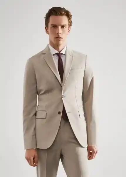 Blazer Americana Brasilia Beige Talla 56 Hombre Mango