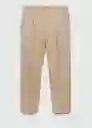 Pantalón Sorbet Beige Talla 48 Hombre Mango