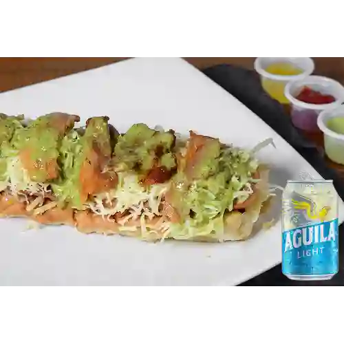 Combo Perro Mexicano + Cerveza Aguila Light Lta 330ml