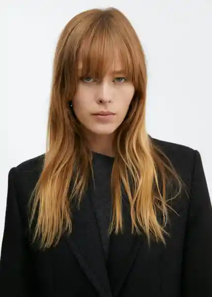 Abrigo Silence Negro Talla M Mujer Mango