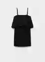 Vestido Palm Negro Talla M Mujer Mango