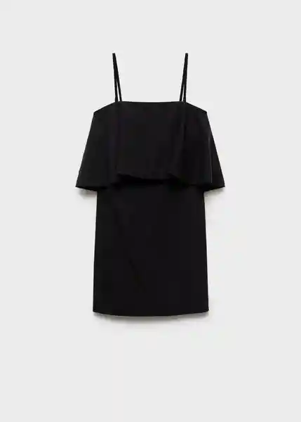 Vestido Palm Negro Talla M Mujer Mango