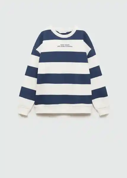 Sudadera Stripes7 Navy Talla 08 Niños Mango