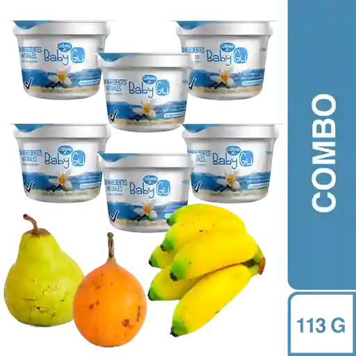 Combo Baby gu Yogurt Sin Dulce + Pera + Grandadilla + Banano