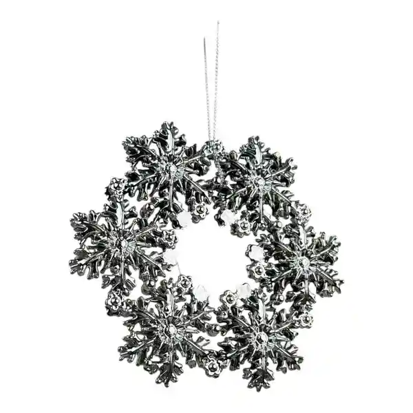 Adorno Copos de Nieve Plateado 1304201062 Finlandek