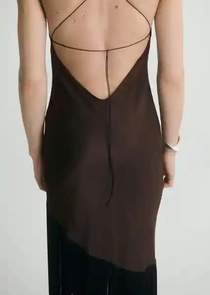 Vestido Natalia Marrón Talla M Mujer Mango