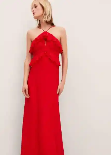 Vestido Turin Rojo Talla M Mujer Mango