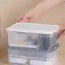 Organizador Almacenamiento Serie Silver Gray Gris Claro Miniso