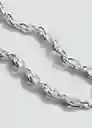 Collar Teresa Plata Talla 99 Mujer Mango
