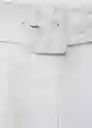 Bermuda Samari Blanco Talla 38 Mujer Mango