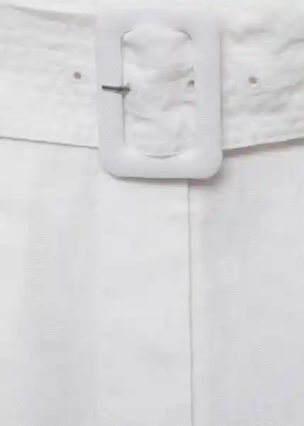 Bermuda Samari Blanco Talla 38 Mujer Mango