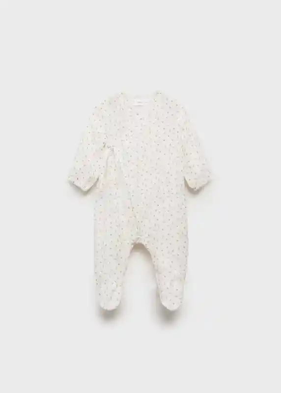 Pelele Cruzado Off White Talla 61 Niños Mango