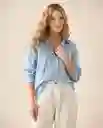 Camisa Azul Apacible Medio Talla XS 613G049 Esprit