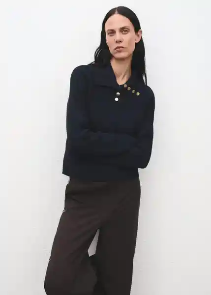 Saco Jersey Botori Navy Talla XS Mujer Mango