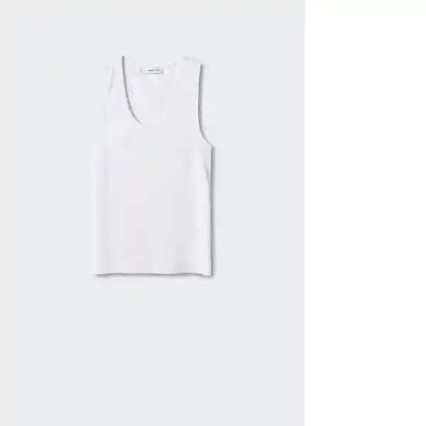 Top Tima Blanco Talla XS Mujer Mango