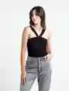  Camisa Cherlon Mujer Negro Puro Ultraoscuro Talla L Naf-Naf 