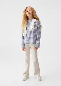 Camiseta Stripes Azul Talla 10 Niña Mango