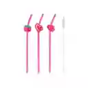 Set de Pitillos Cherry Valentine Miniso