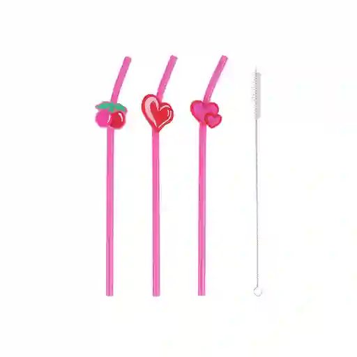 Set de Pitillos Cherry Valentine Miniso