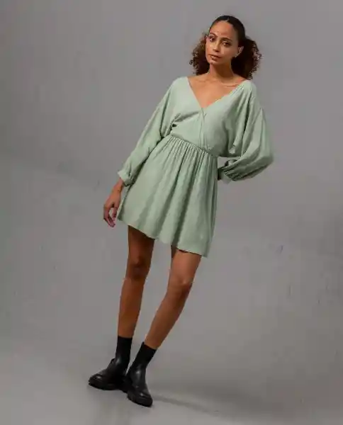 Vestido Mujer Verde Talla M Rifle