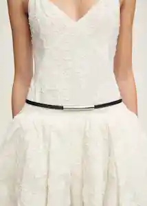 Cinturón Sela Negro Talla S Mujer Mango
