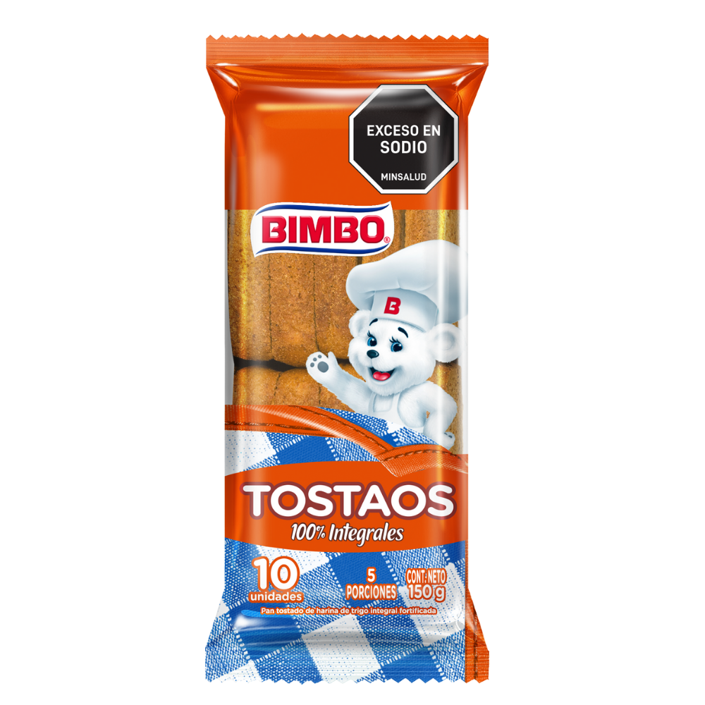 Tostadas 100% Integrales Bimbo 150 g