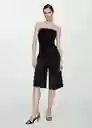 Top Paulina Negro Talla M Mujer Mango