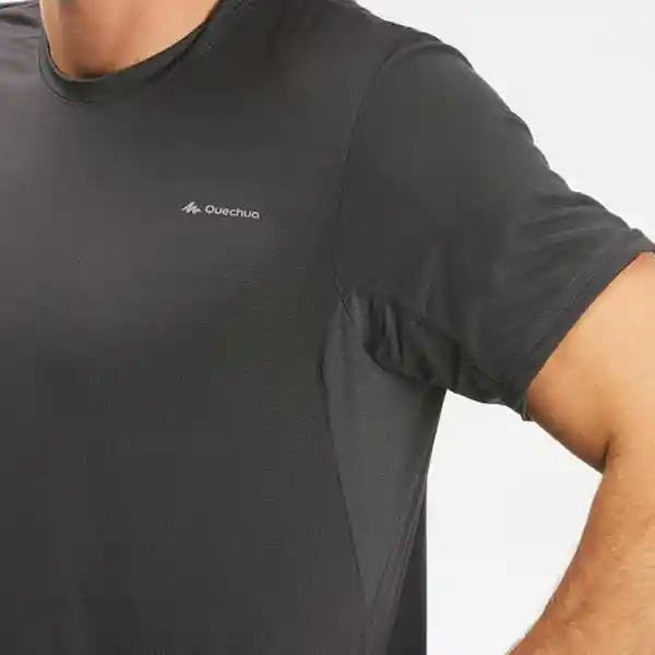 Quechua Camiseta de Senderismo Hombre Negro Talla S MH100