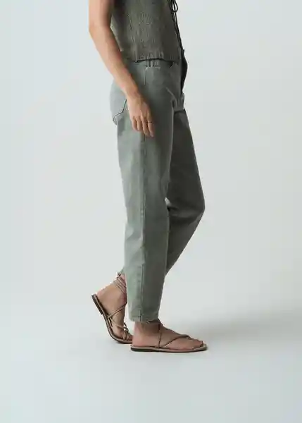 Pantalón Sorci Mujer Verde Calma Medio T 4 432G384 Naf Naf