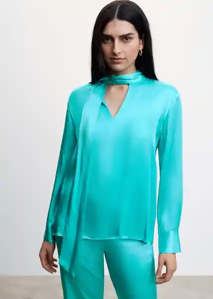 Blusa Kala-A Turquesa Talla XS Mujer Mango