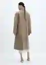 Abrigo Gauguin Camel Talla XS Mujer Mango