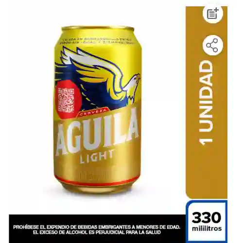 Cerveza Aguila Light en Lata 330 ml