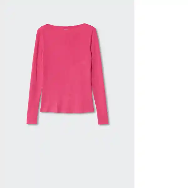 Camiseta Lilobar Fucsia Talla S Mujer Mango