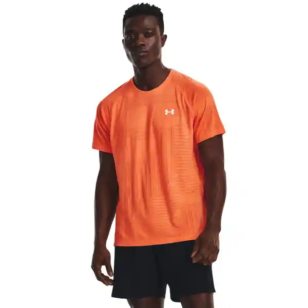 Under Armour Camiseta Streaker Deco Diamond Hombre Naranja T. MD