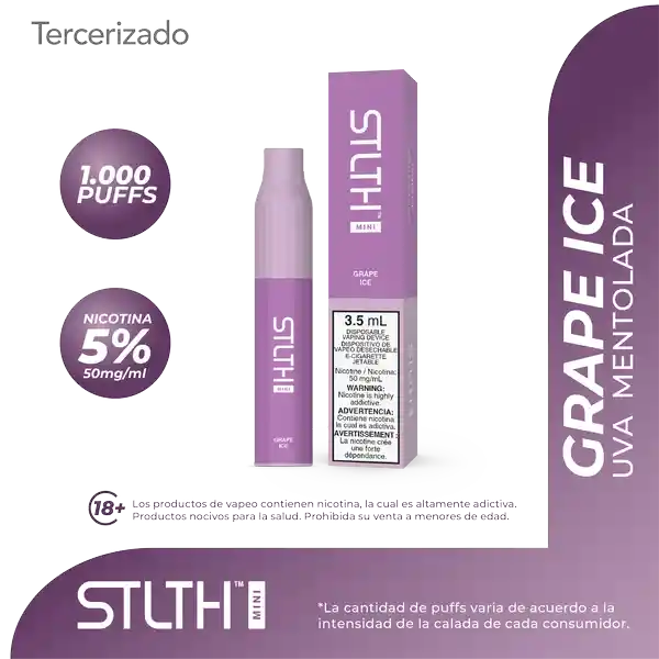 STLTH Mini Vape - Grape Ice- 1000 pufff (5%)