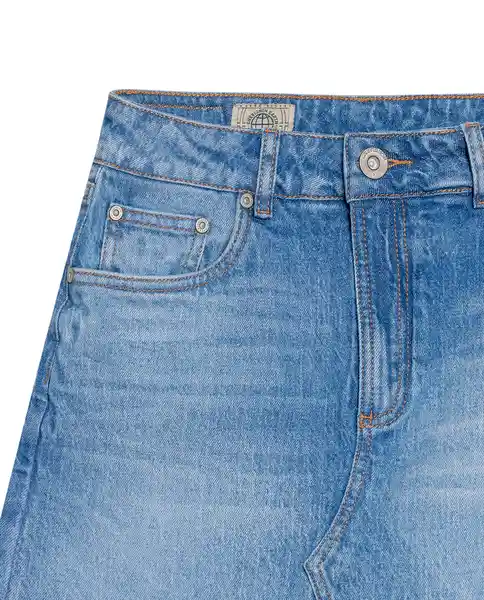 Falda Corta- Claro Azul Cristalino Claro Talla 5 Chevignon