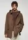 Abrigo Medina Topo Talla XL Hombre Mango