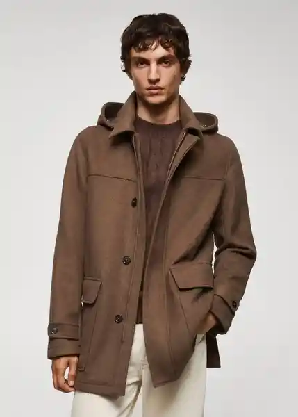 Abrigo Medina Topo Talla XL Hombre Mango