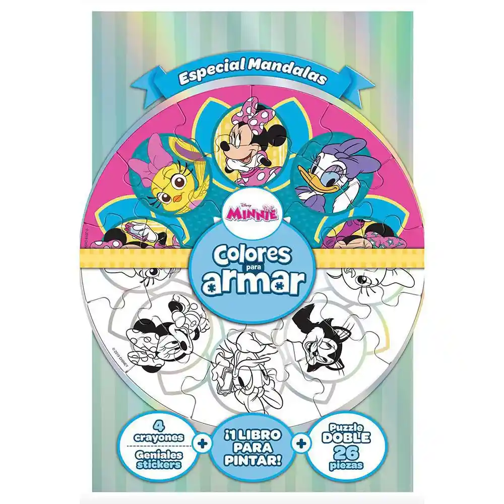 Libro Minnie Colores Para Armar Especial Mandalas