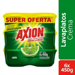 Lavaplatos en Crema Axion Limon 450g x 6und