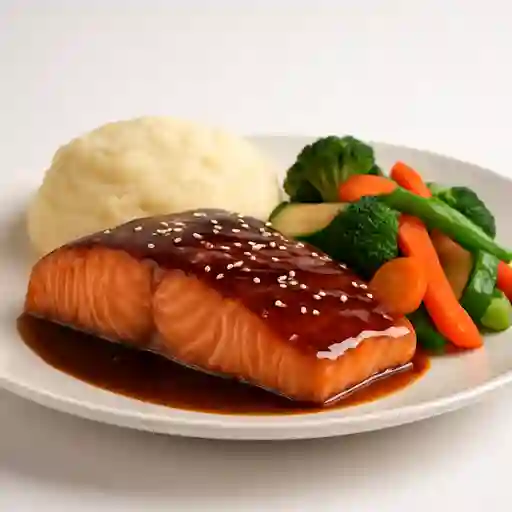 Salmon en salsa teriyaki