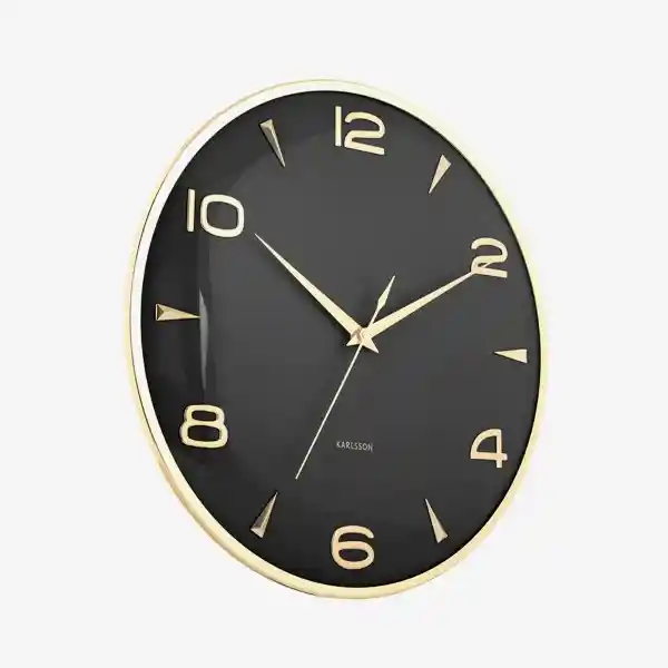 Present Time Reloj de Pared Mecanismo Silencioso Sienna Negro