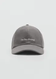 Gorra Minimal Tejano Gris Mujer Mango