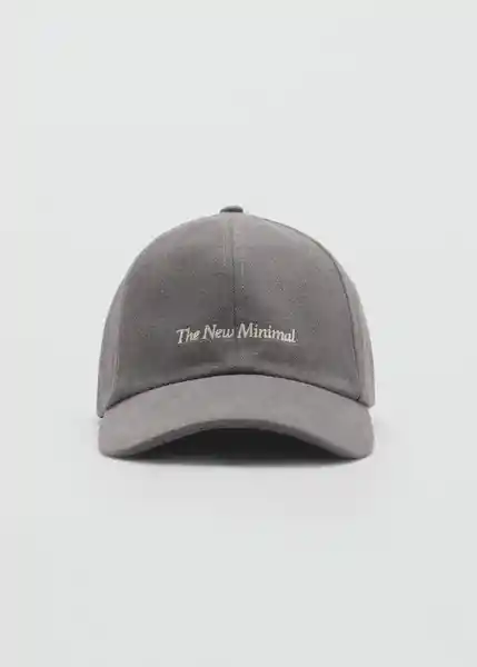 Gorra Minimal Tejano Gris Mujer Mango